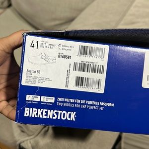 Wool Birkenstock Boston clogs